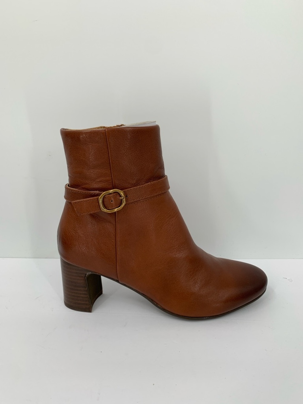 Sofft Albany ankle boots brown leather heel zipper Water Resistant rain new 6